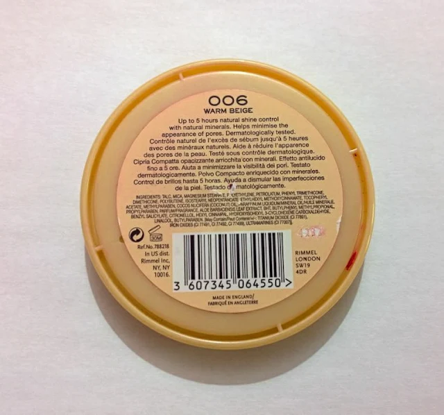 Rimmel Stay Matte Pressed Powder in Warm Beige Review