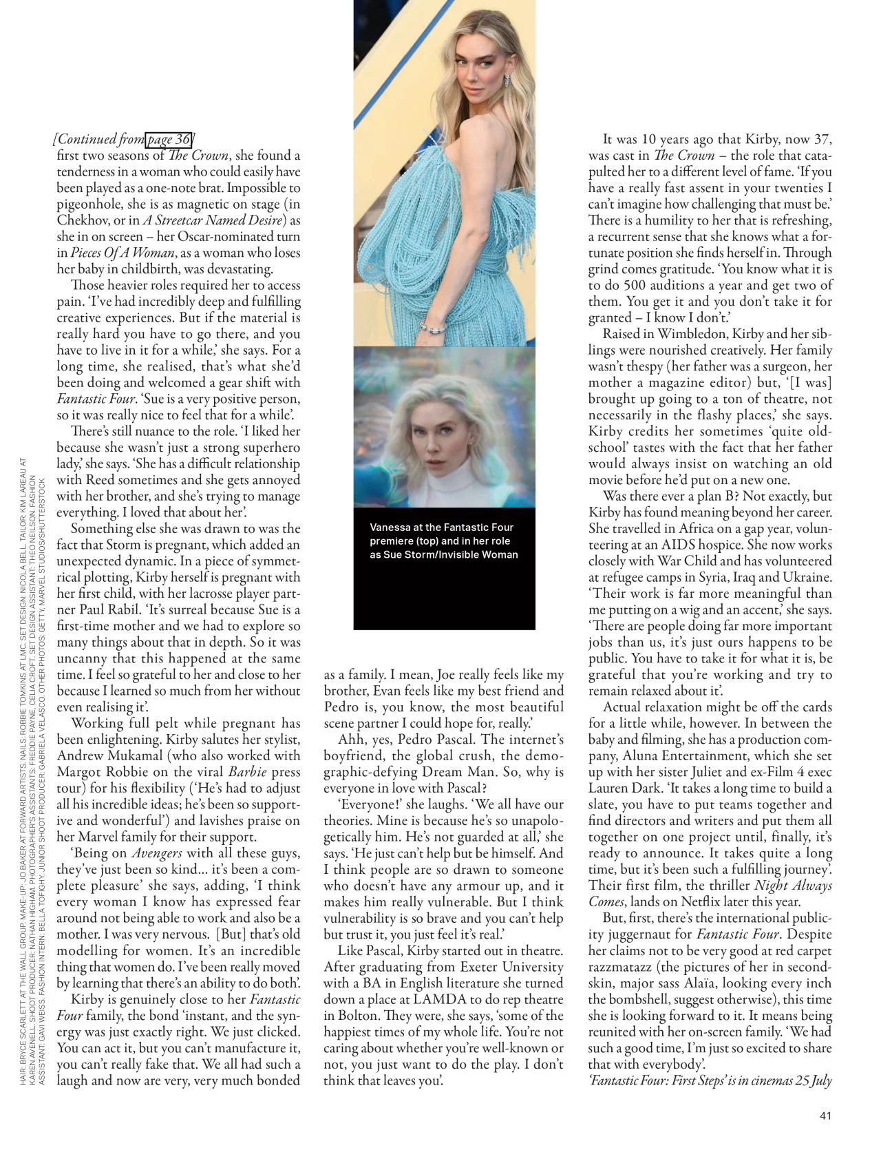 Vanessa Kirby: Grazia UK August 4th 2025