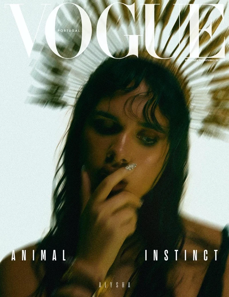 Vogue Portugal Animal Instinct cover featuring Alysha photographed by An Le