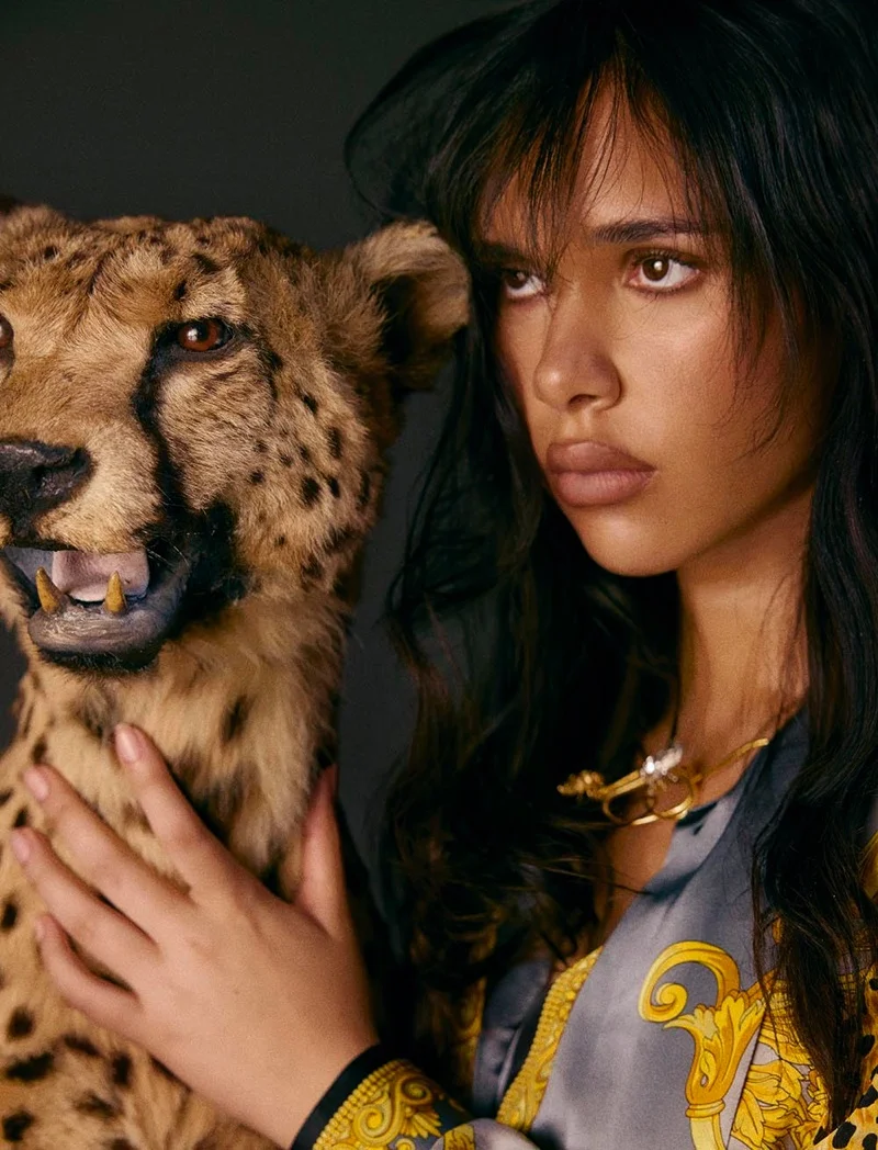 Vogue Portugal Animal Instinct cover featuring Alysha photographed by An Le