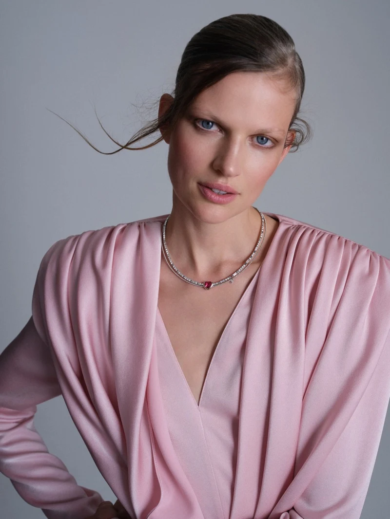 Bette Franke in Dior High Jewelry necklace for ELLE Germany