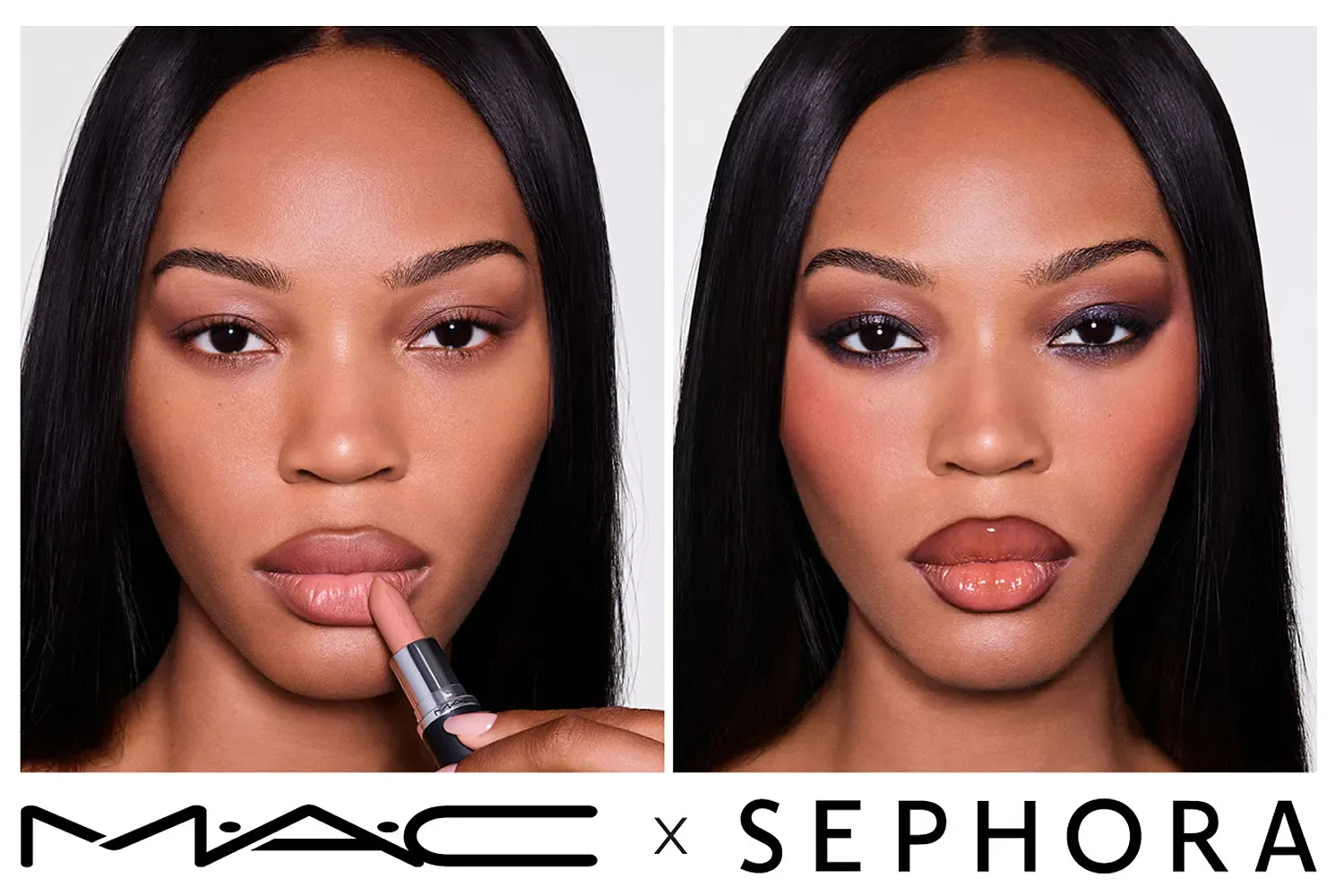 Gabbriette Nude Lip Using MAC Greige Fleshpot Accolade Gloss