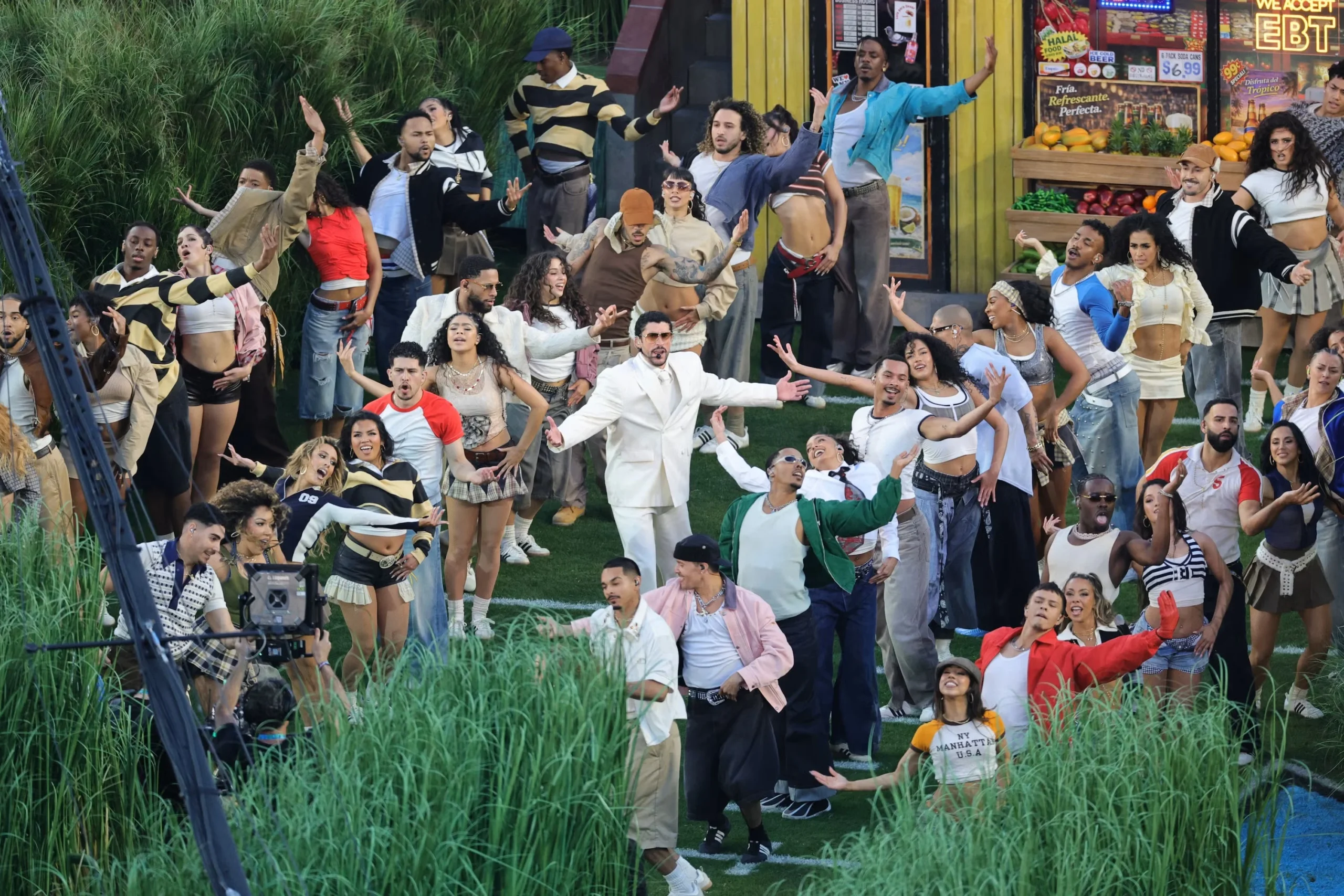 Bad Bunny casita stage design at Super Bowl