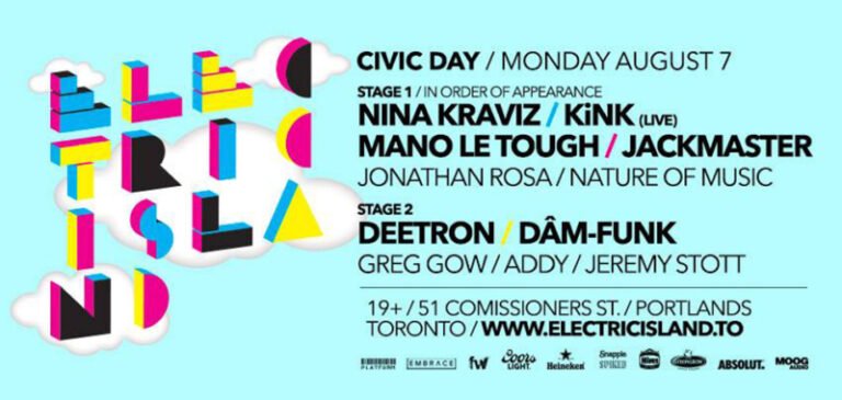 Win 2 VIP Tickets to Electric Island: Nina Kraviz, KiNK (Live), & Mano Le Tough Giveaway