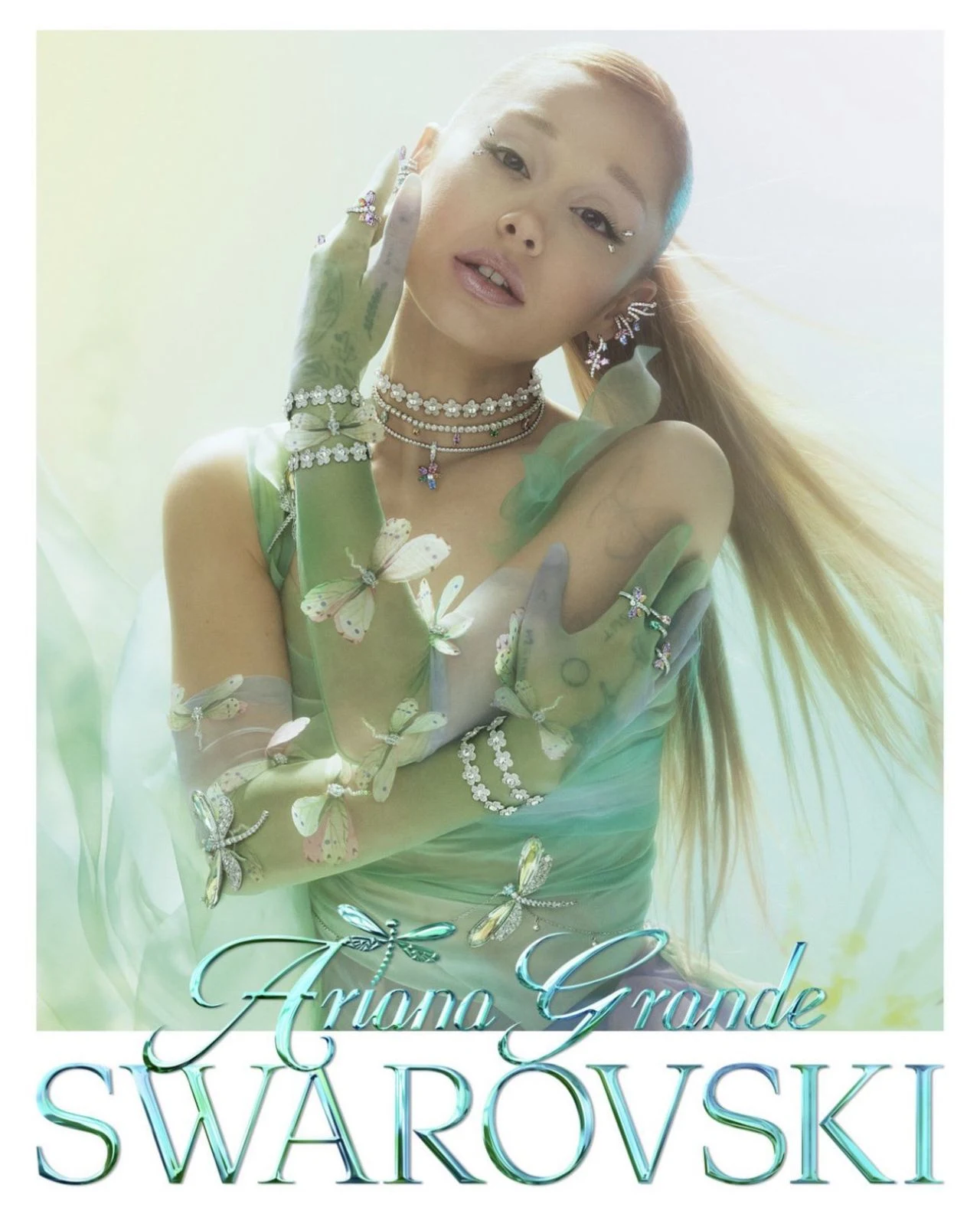 Ariana Grande Sparkles in Nature-Inspired Swarovski Pieces