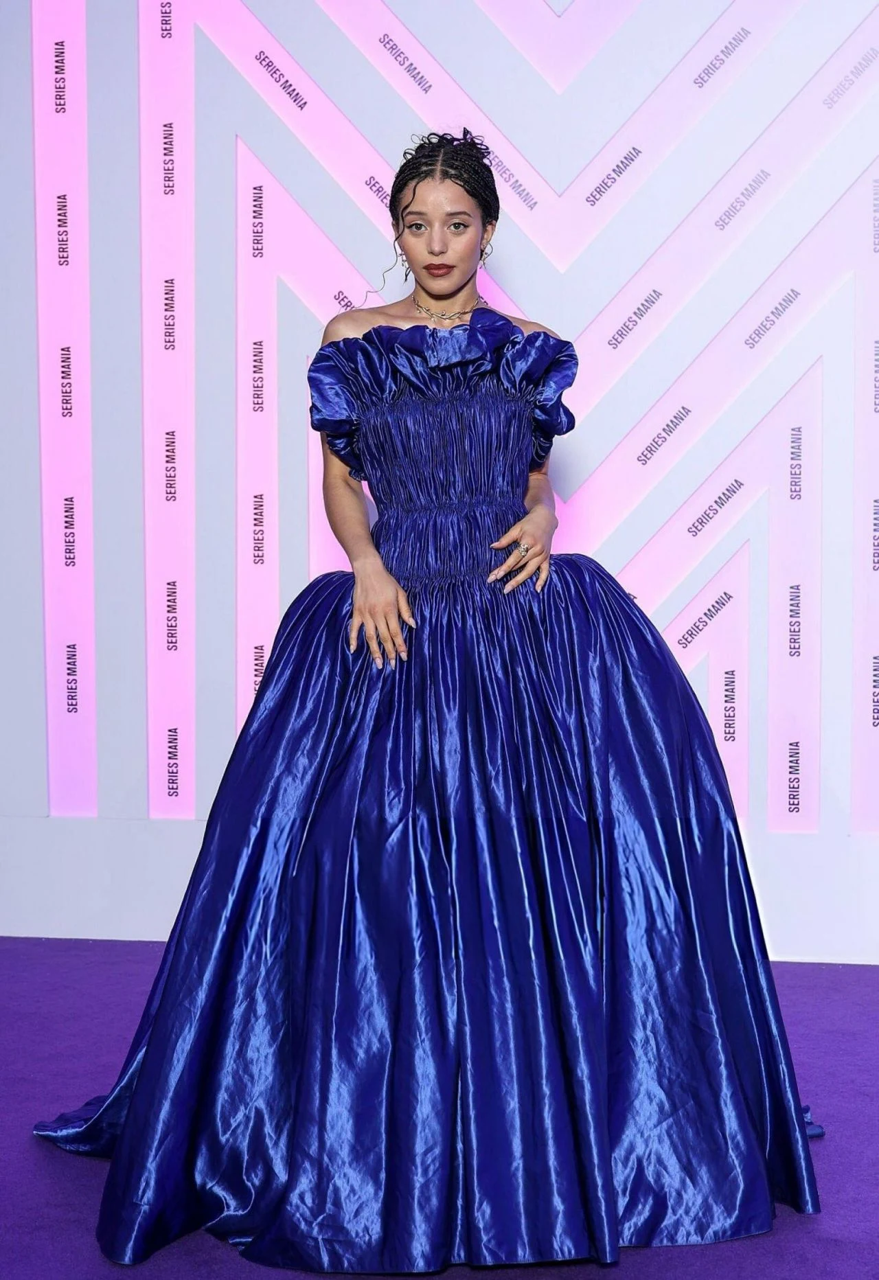 Chase Infiniti Wears Custom Louis Vuitton Gown at Series Mania Opening