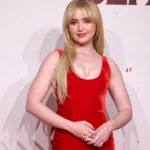 Kathryn Newton red velvet gown Rome premiere Ready or Not 2