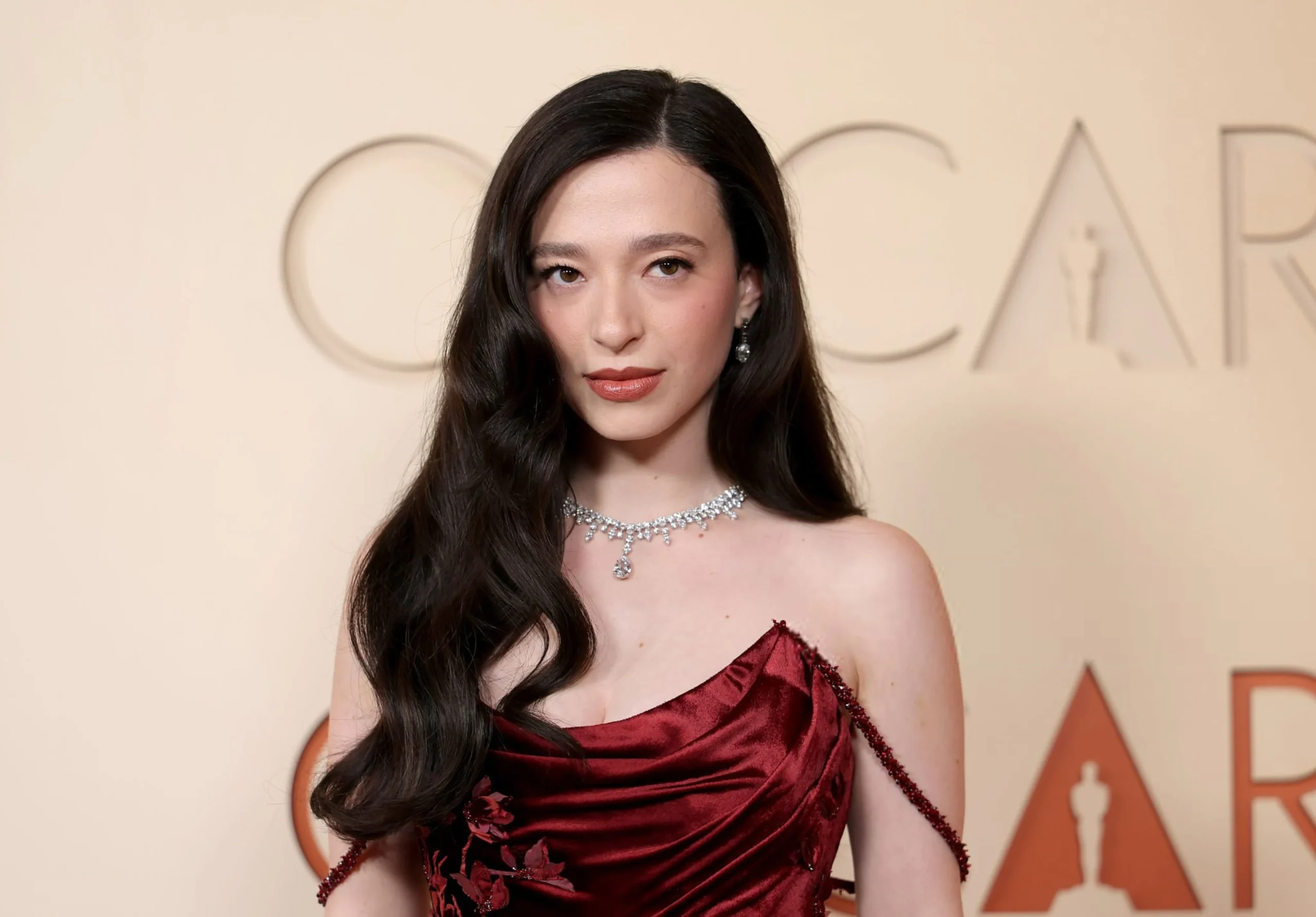 Mikey Madison Tiffany and Co diamond necklace Oscars look