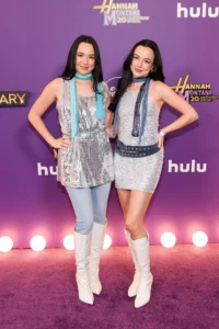 Vanessa Veronica Merrell silver sequin outfits Hannah Montana premiere LA
