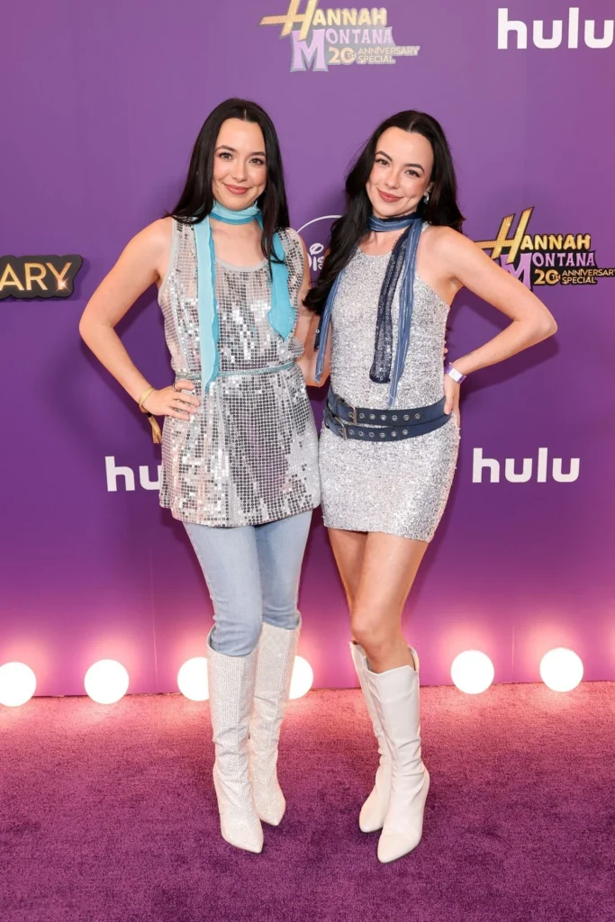 Vanessa Veronica Merrell silver sequin outfits Hannah Montana premiere LA