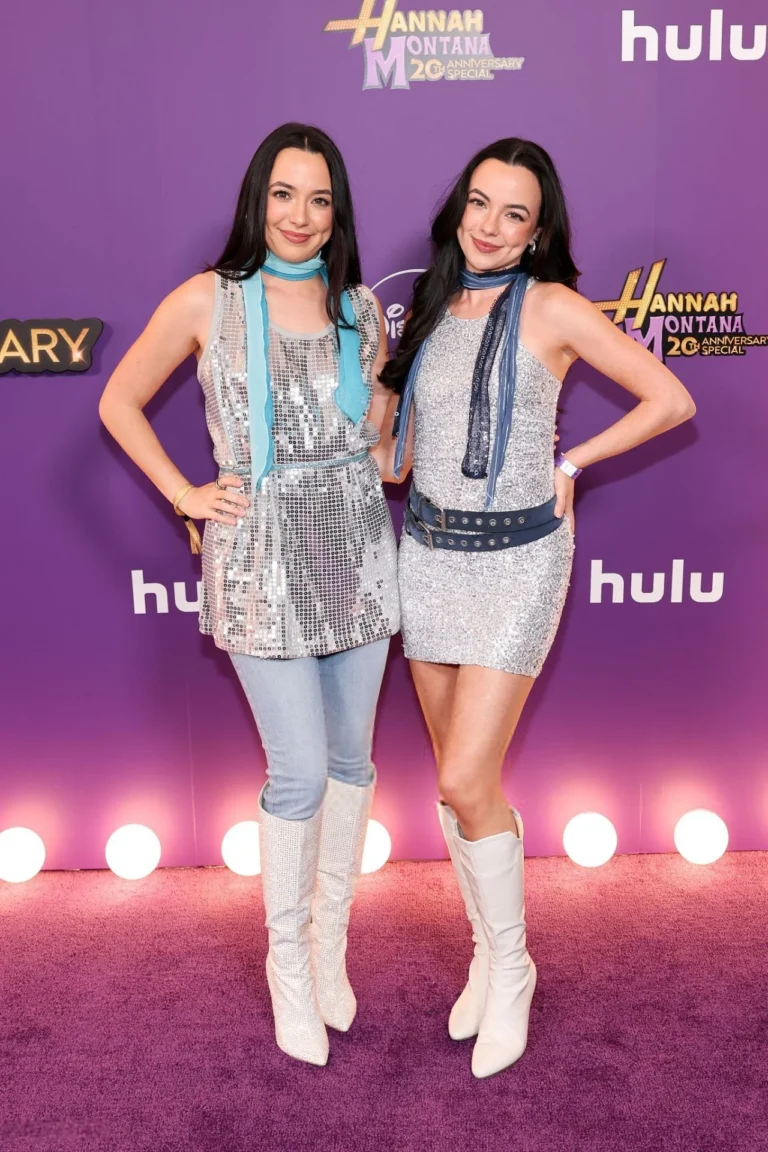 Vanessa Veronica Merrell silver sequin outfits Hannah Montana premiere LA