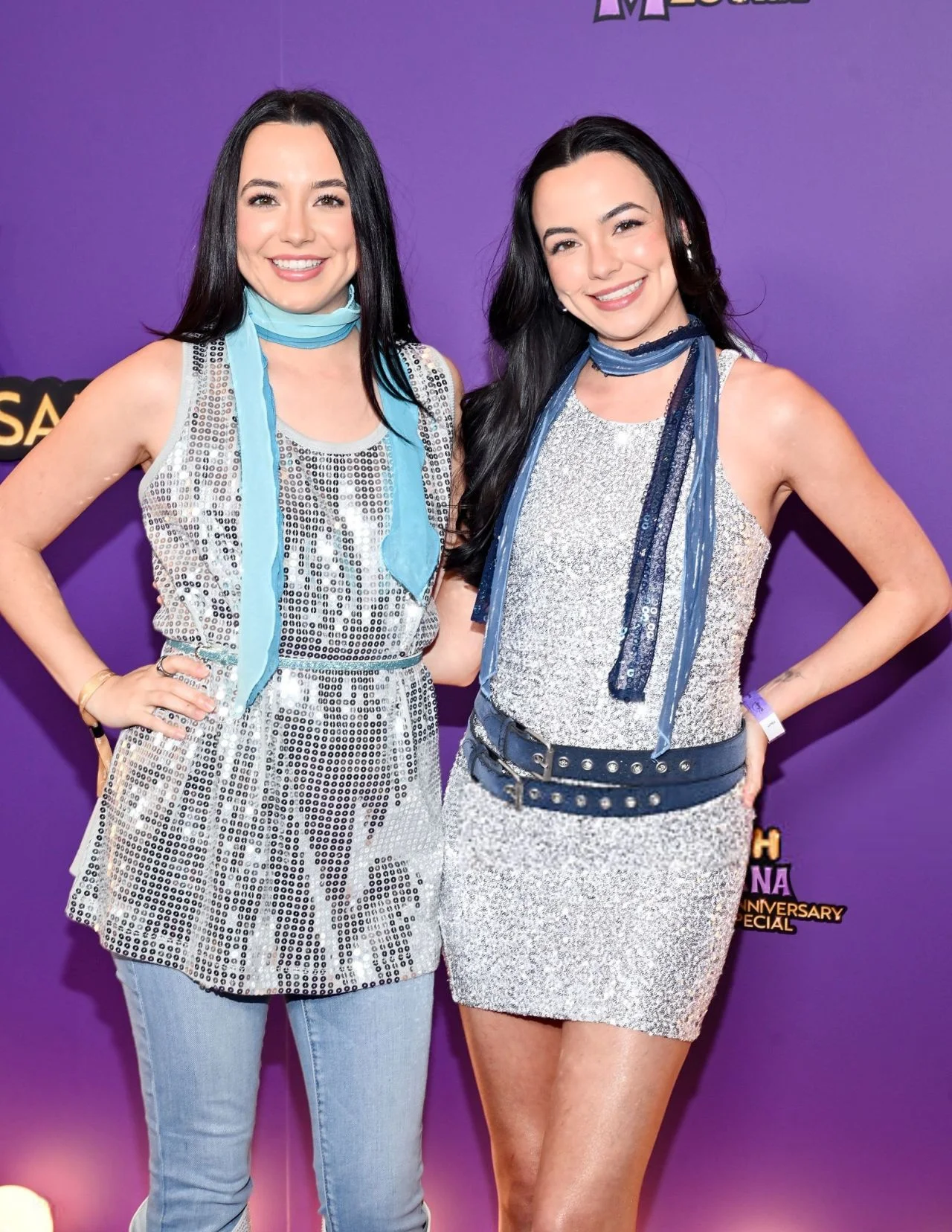 Vanessa Veronica Merrell twin style red carpet sparkle outfits